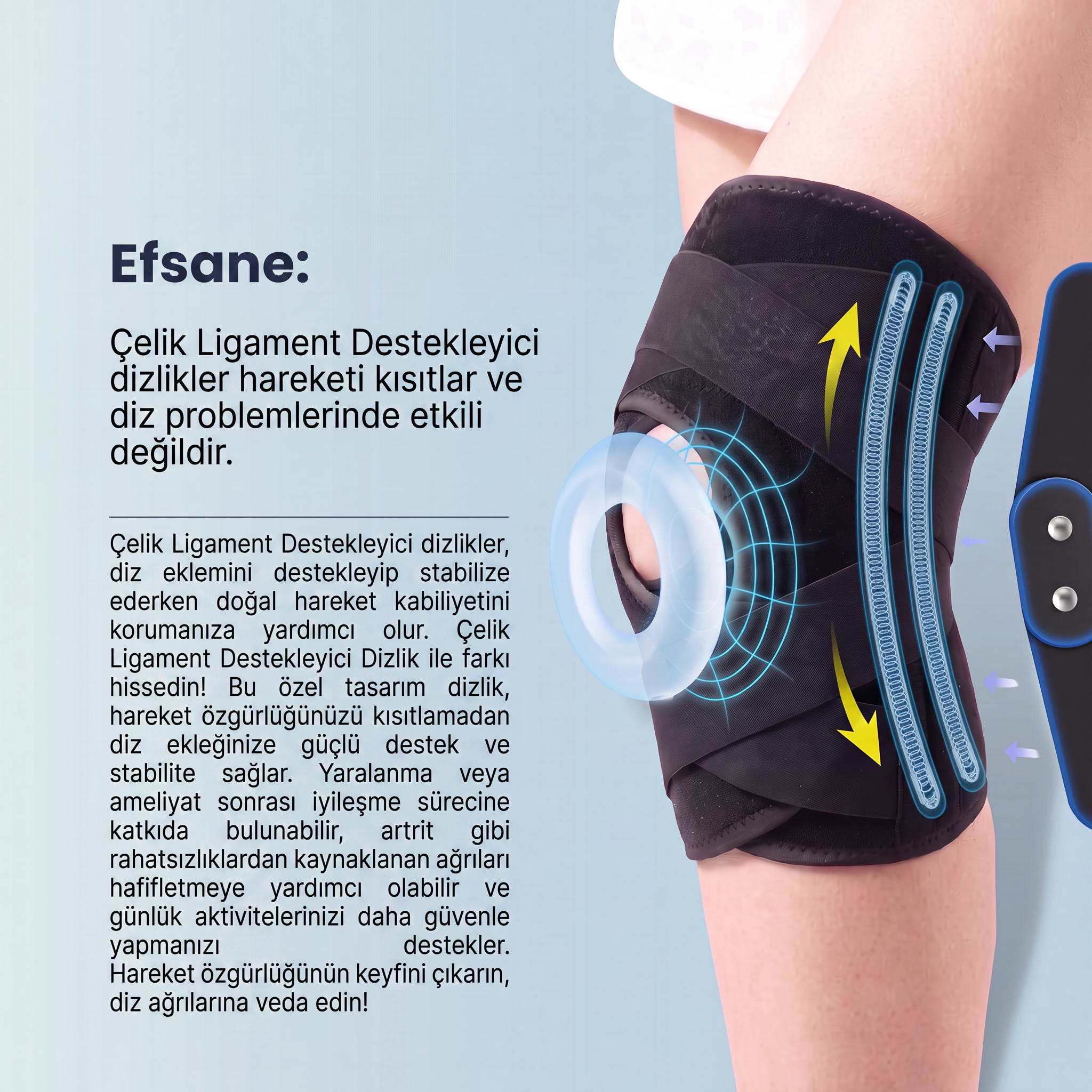 Çelik Ligament Destekleyici Menisküs Dizlik